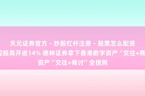 天元证券官方 - 炒股杠杆注册 - 股票怎么配资开户 德林控股高开逾14% 德林证券拿下香港数字资产“交往+商讨”全捏照